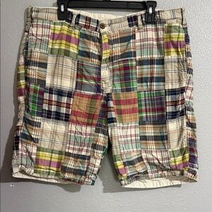 Taylor Vintage Authentic Indian Madras 100% cotton  reversible shorts